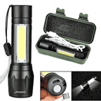 Metal COB Flashlight Torch | Mini LED Rechargeable Work Light | Emergency Penlight | Portable Pocket Torch | Waterproof