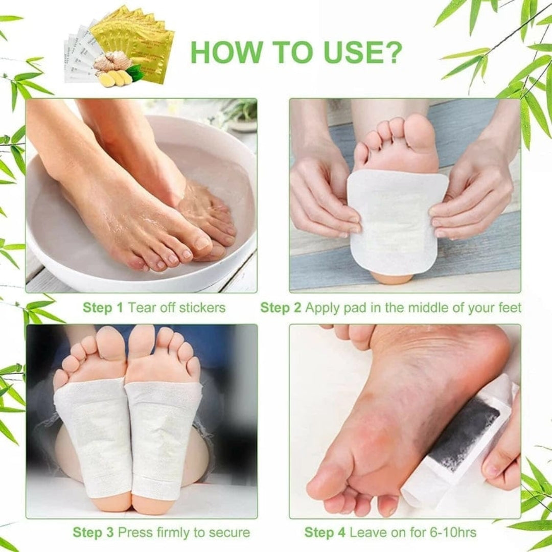 Kinoki Premium Natural Foot Detox Patches - Pack of 10