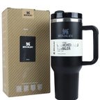 Black Stanley 40 Oz Stainless Steel Tumbler | Leak-Proof Vacuum Insulated Travel Mug | Hot & Cold