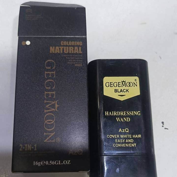 Gegemon Black Hairdressing Wand | Instant Hair Color Stick | Quick Touch-Up | Easy Application 16g – Black
