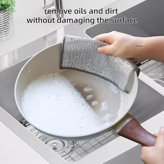 (pack off 10) Dish washing Cleaning cloth | Wire Dish washing Rugs for Kitchen Dishes