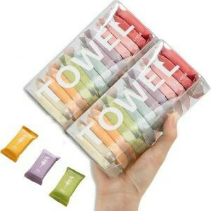 Disposable Washcloths | 14 pcs/box | Portable Travel Towels | Thickened Compressed Face & Beauty Square Towels