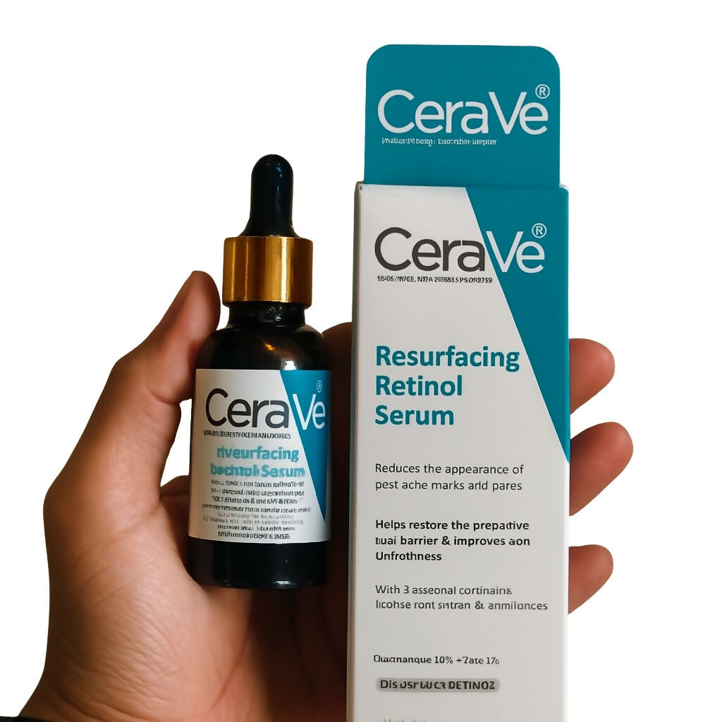 Cerave Resurfacing Retinol Serum, Gentle Face Serum, for Smoother Skin Texture