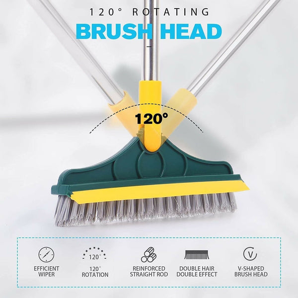 2 In 1 Floor Cleaning Brush Bathroom Tile Windows
