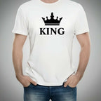 Combo Of King, Queen, Prince & Princes Style White T-Shirt with Cute Design – Best Quality T-Shirts For Girls | T-Shirt For Women – T-Shirt For Boy | T-Shirt For Men – Large