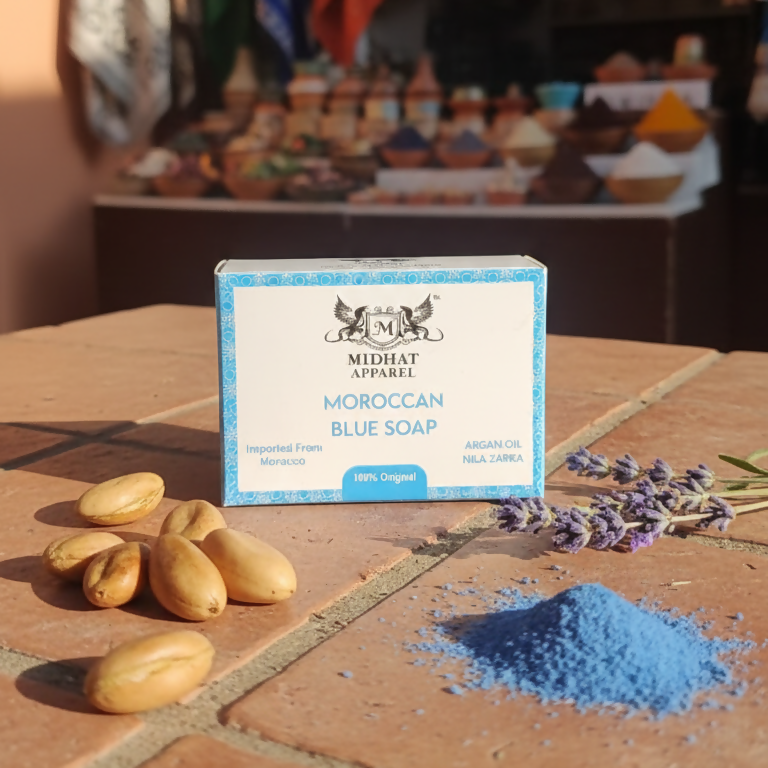 Midhat Apparel Moroccan Blue Soap For Premium Personal Care