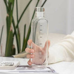 500ml Transparent Timeline Bottle – Motivational Water Bottle with Time Markers