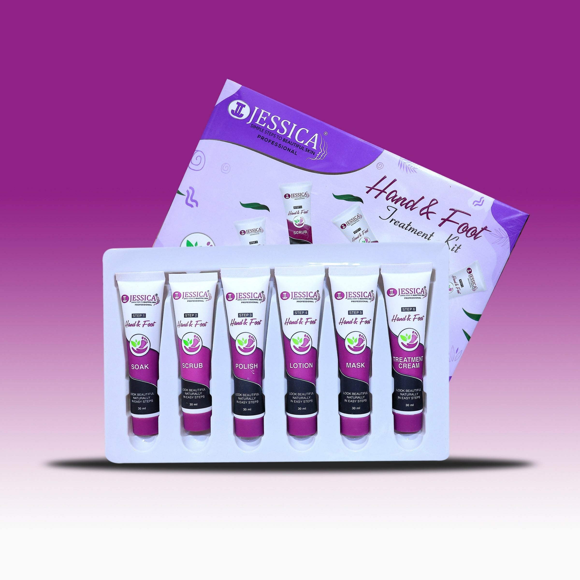Jessica Hand & Foot Treatment Kit – 30ml Each Tube | Complete 6-Step Professional Care Set