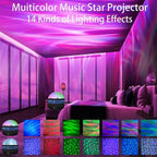 LED Starry Galaxy Projector Night Light with Remote Aurora Lamp