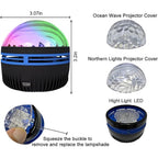 LED Starry Galaxy Projector Night Light with Remote Aurora Lamp