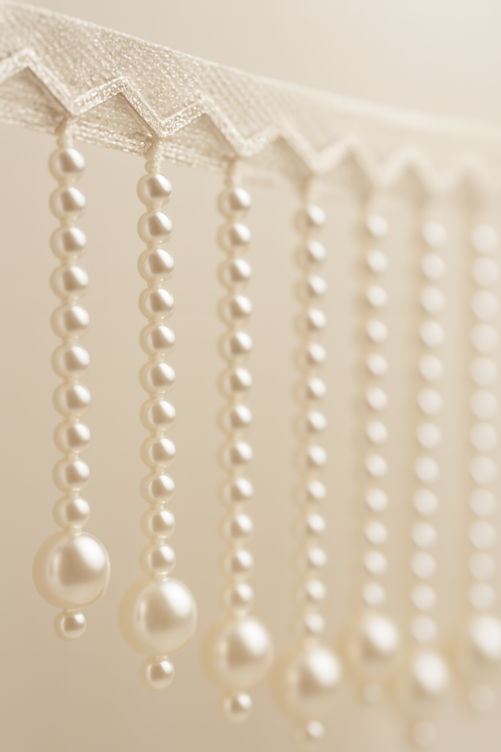 Pearl Latkan Hanging Lace Border