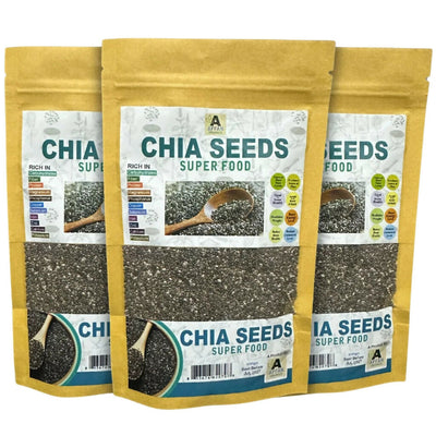 Chia Seeds Pack of 3, Superfood & High in Antioxidants, for Weight Loss