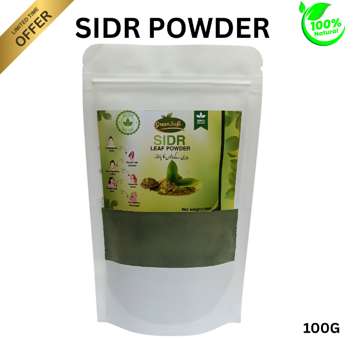 GreenSufi 100% Organic Sidr Powder 100g | Pure Beri Ka Pata Powder | Natural & Chemical-Free Shampoo Alternative for Hair Health