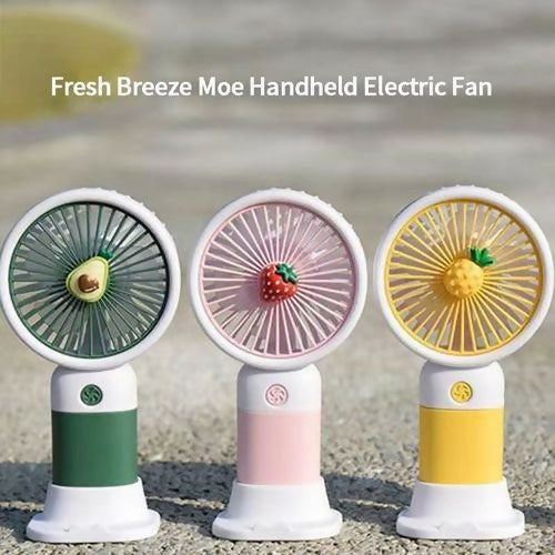 Premium Large Size Portable Handheld Fan – High-Speed USB Rechargeable Cooling Fan with Cute Fruit Design (Random Color & Box)