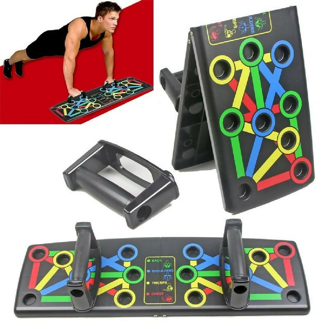 9 IN 1 Push Up Rack Board System Compraehensive Fitness Exercise Workout Pushup Stands