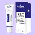 Gluta White Advanced Skin Brightening Night Cream – Powerful Glutathione & Kojic Acid Formula for Dark Spots, Anti-Aging, and Radiant Skin (50g)