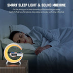 G63 Bluetooth Speaker with Wireless Charger | Atmosphere Wake-Up Light | Bedside Music Lamp | Multi-Mode Lighting