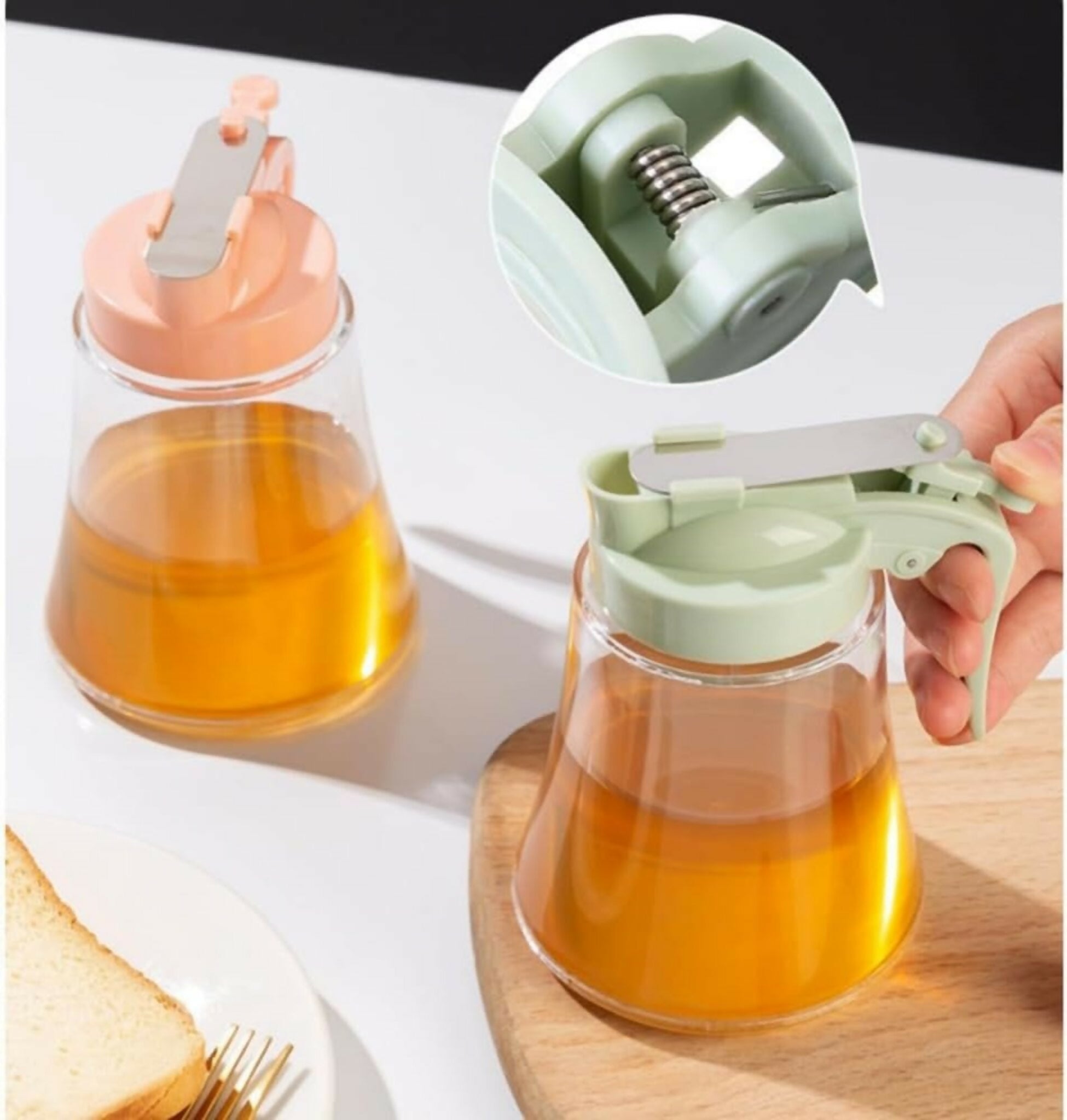 Honey Dispenser No Drip – Easy Squeeze Syrup