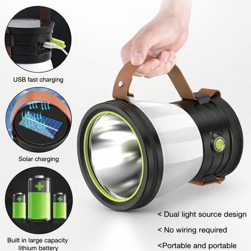 Lantern, Rechargeable LED Camping, Foldable Emergency Light Waterproof