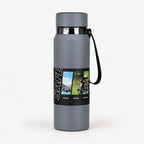 Leak Proof Double Walled Water Bottle with Carry Strap - 800ml