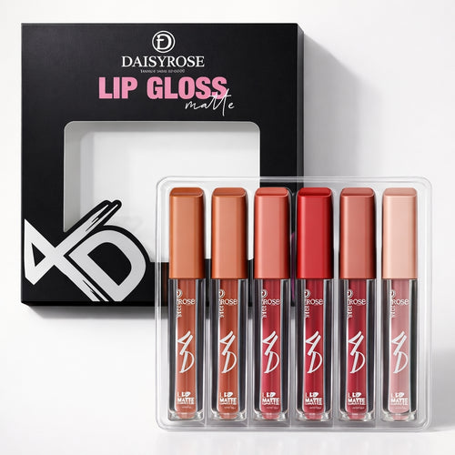 Lip Gloss Collection Soft Texture Long Lasting, Makeup Set,- 6 Piece