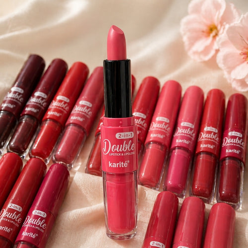 Some days call for a soft matte look, while others feel better with a little extra shine. This 2 in 1 Double Headed Lipstick and Lipgloss gives you both options in one easy-to-carry product, so you can switch your lip look depending on the moment without carrying two separate items.