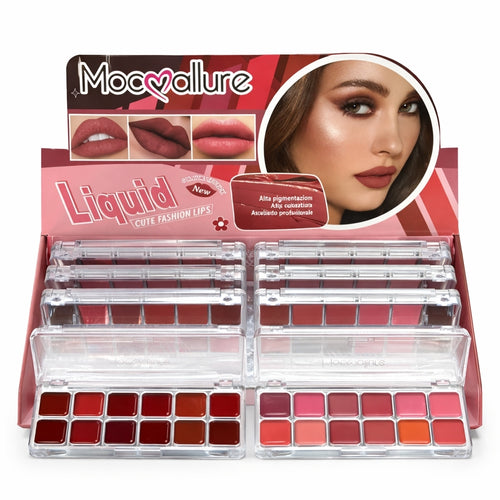 Lipstick and Blush Combo Palette Nude and Dark Shades