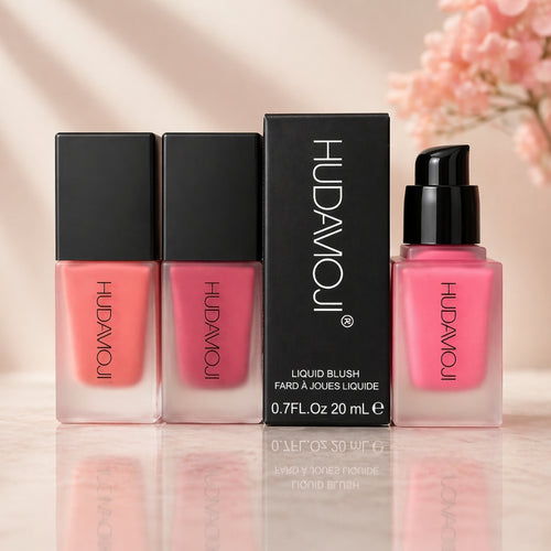 Liquid Blush, HUAMOJI, Smooth Blend Natural Glow Makeup - 4 Pcs