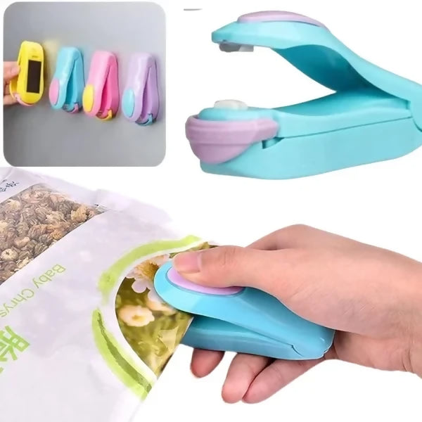 Portable Mini Heat Sealing Machine | Snack Bag Sealer | Handheld Resealer | Random Color