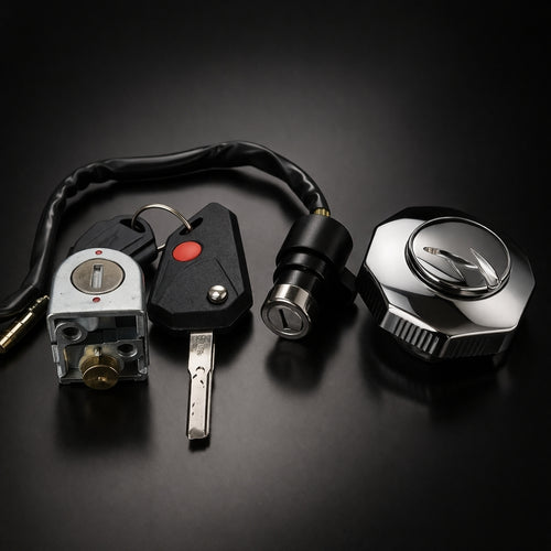 Lock Set, Motorcycle CD70 Ignition Seat Fuel Cap Key Set