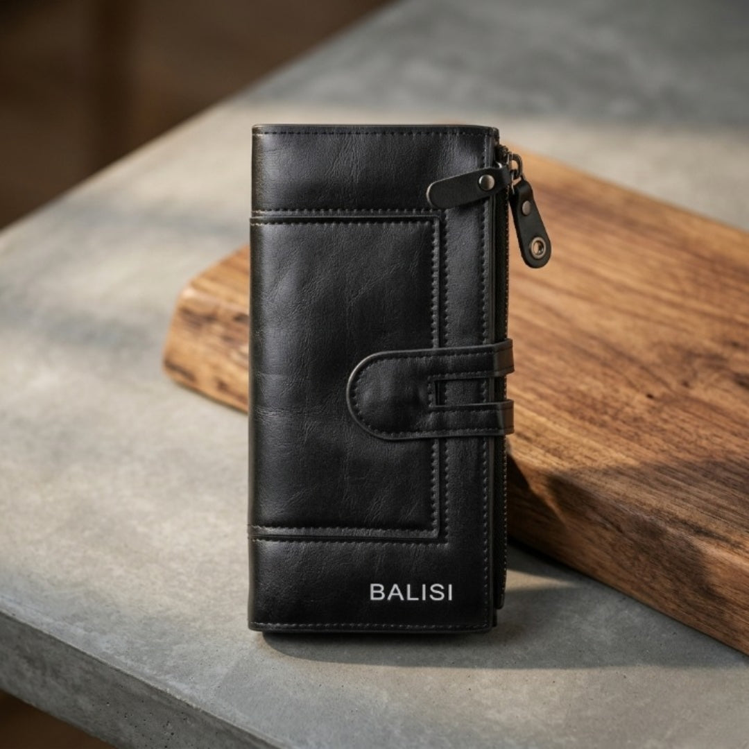 Long Bifold Wallet for Men