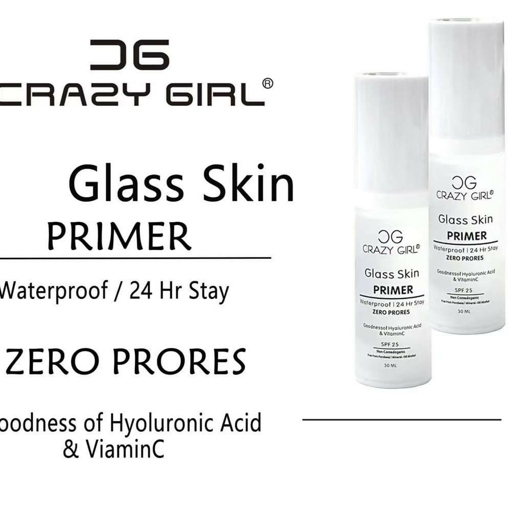 Crazy Girl Glass Skin Primer: Pore-Blurring, Hydrating & Illuminating Primer For A Flawless, Glass-Like Finish | 30ml