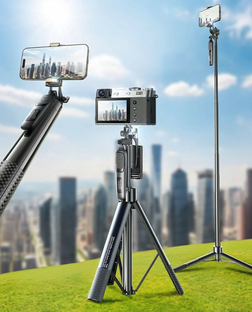 Lisen Tripod Stand Premium Quality Full Steel Body 7ft Height And Remote