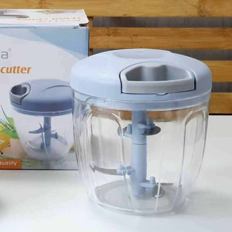 Hand Pulled Multipurpose Chopper & Cutter | Rope Pulled Chopper Multifunctional Meat Grinder, Vegetable Cutter (Random Color)