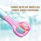Three-Sided Ultra Soft Bristle Toothbrush |Pack of 2|Gentle Oral Care Safety Teeth Cleaning Brush