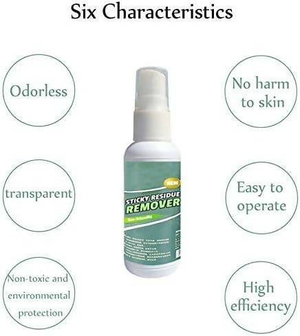 Sticky stuff Remover Gel spray , Portable surface safe Adhesive Remover , Ideal for sticky stains such as Bubblegum , Adhesive , Tape , Label Residue (30ML)