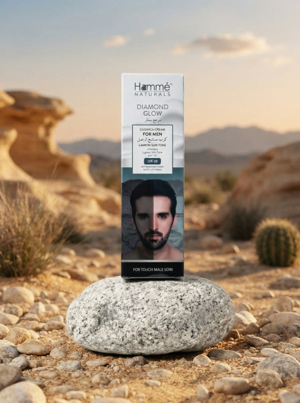 Hamme Naturals Diamond Glow Cream For Men SPF 30 Brightening Daily Facial Care - 50g