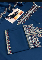 Blue Lawn Patch Work 3PC Set For Women