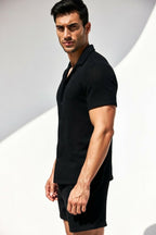 New Trendy Black Tracksuit for Men – Premium Comfortable Sports & Casual Wear Set Large