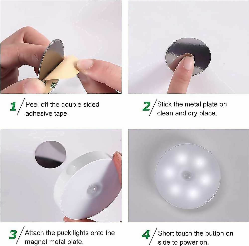 Motion Sensor Light for Home with USB Charging Wireless Self Adhesive LED Body