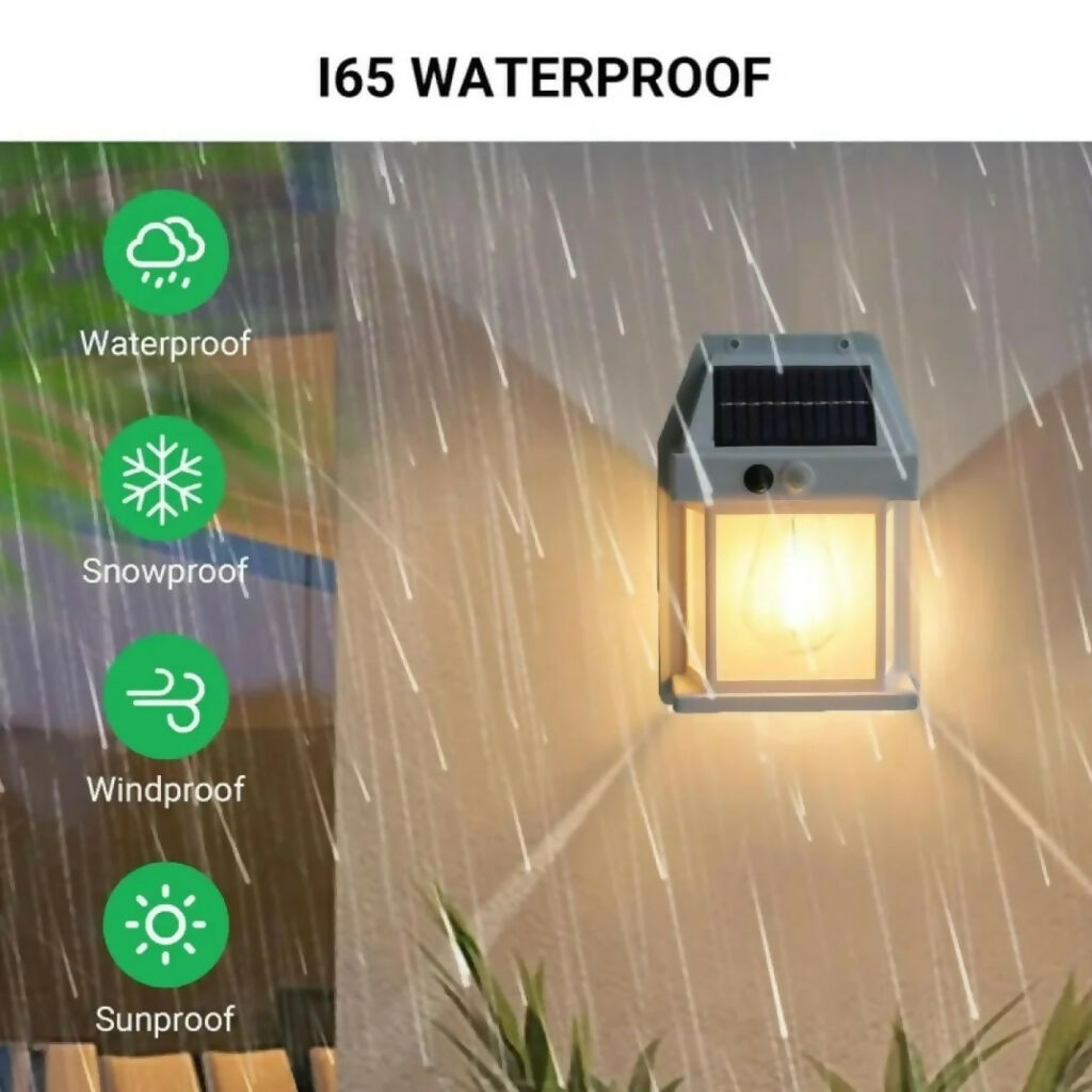 Solar Wall Lamp, Waterproof LED Outdoor Light, for Home & Garden