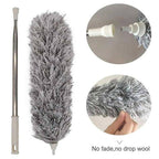 Microfiber Fan Duster | Telescopic Extendable Gray Duster | 360 Flexible Dirt & Dust Duster For Home Office Use | Micro Fiber Duster