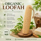 100% Plant-Based Natural Loofah Sponge Set – Biodegradable Body Exfoliator & Bath Accessories by Origin Harvest