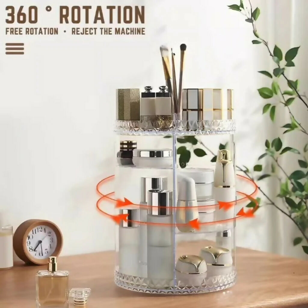 360° Rotating Acrylic Makeup Organizer