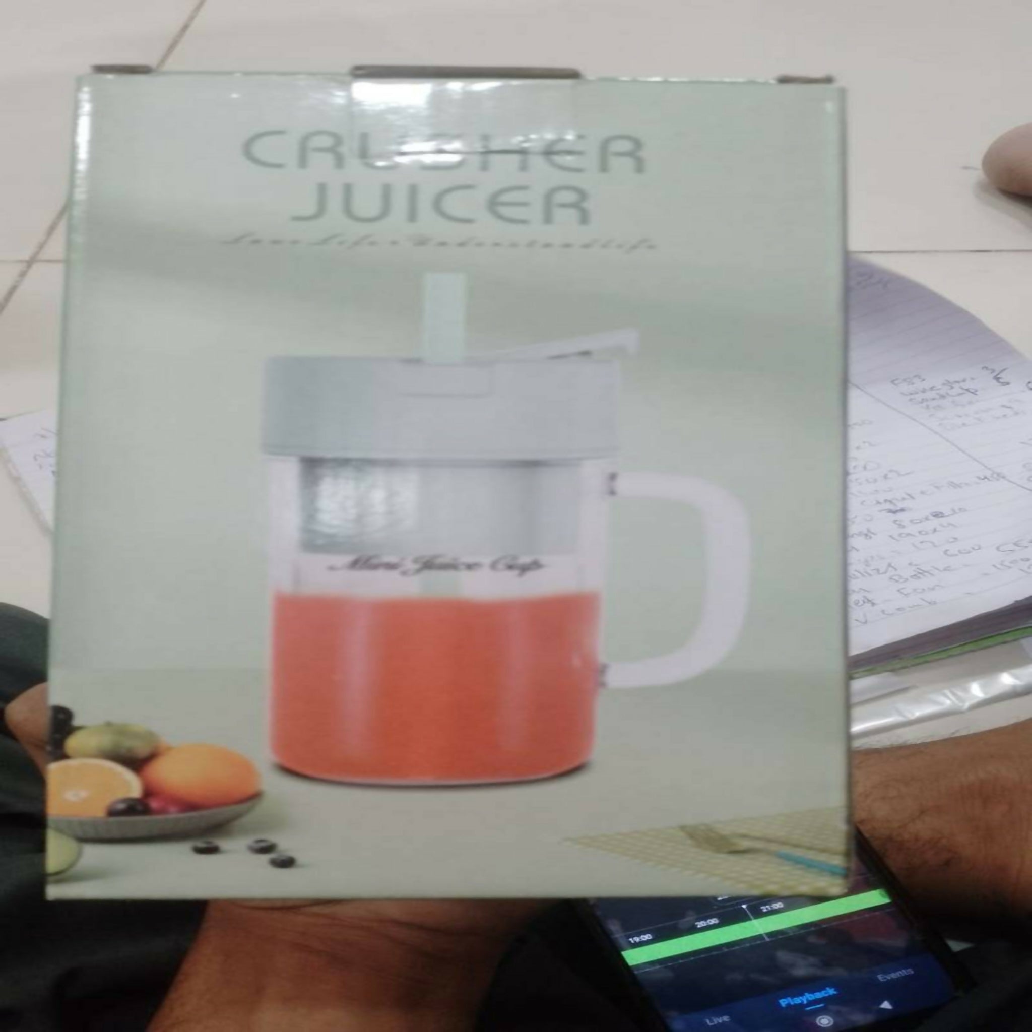 Portable Mini Crusher Juicer – USB Rechargeable Electric Juice Cup with Straw & Handle | Smoothie & Shake Maker