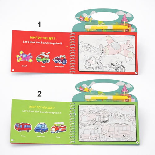 Magical Drawing Books With Pen, Water Reveal Activity Book for Kids