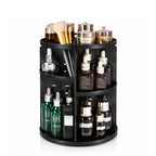 Makeup Organizer, Rotating Black Cosmetic Storage Stand
