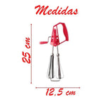 Egg Beater, Manual Push, Stainless Steel Kitchen Whisk Mixer