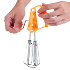 Egg Beater, Manual Push, Stainless Steel Kitchen Whisk Mixer