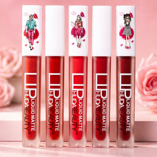 Matte Lip Gloss, Smooth Texture Long Lasting Shades - Pack of 6
